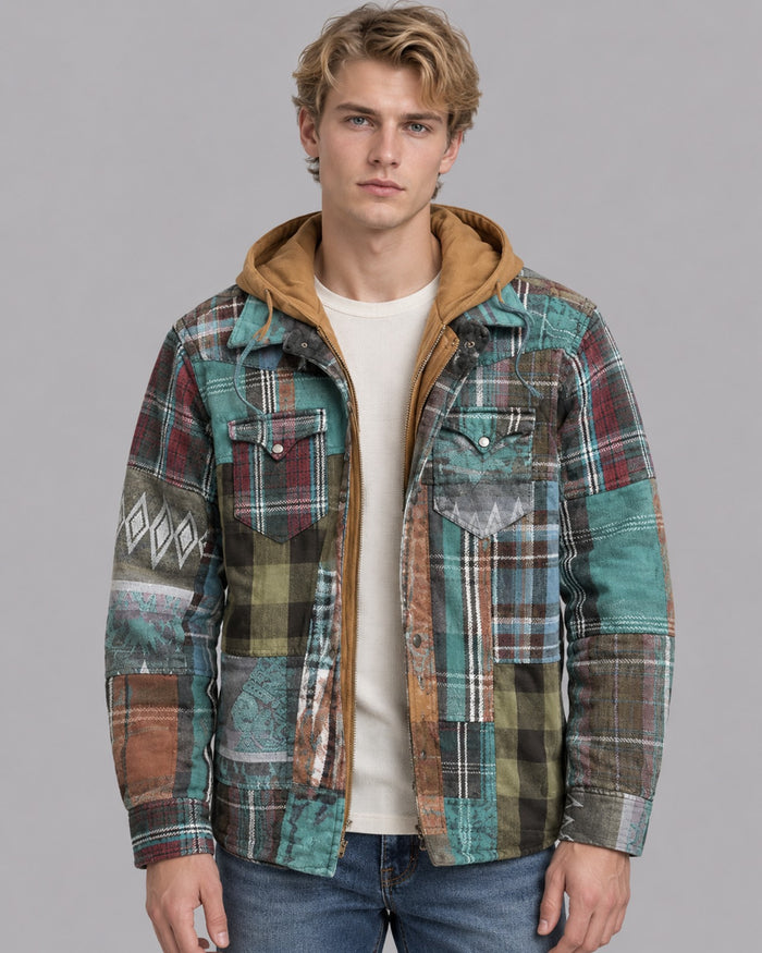 Men’s Patchwork Knit Cardigan