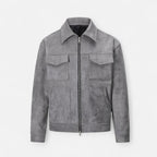 Men's Suede Jacket with Relaxed Fit