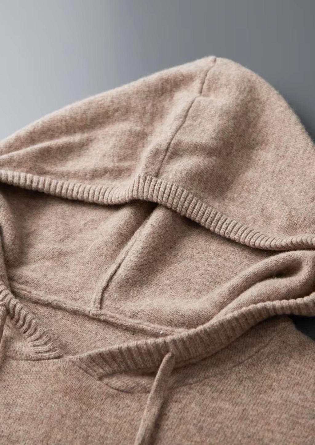 Fine Knit Wool Hoodie