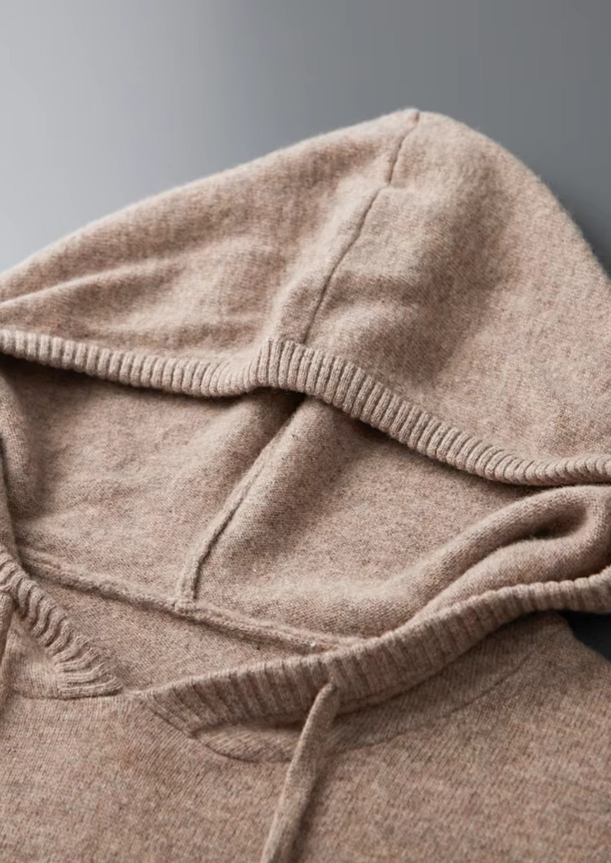 Fine Knit Wool Hoodie