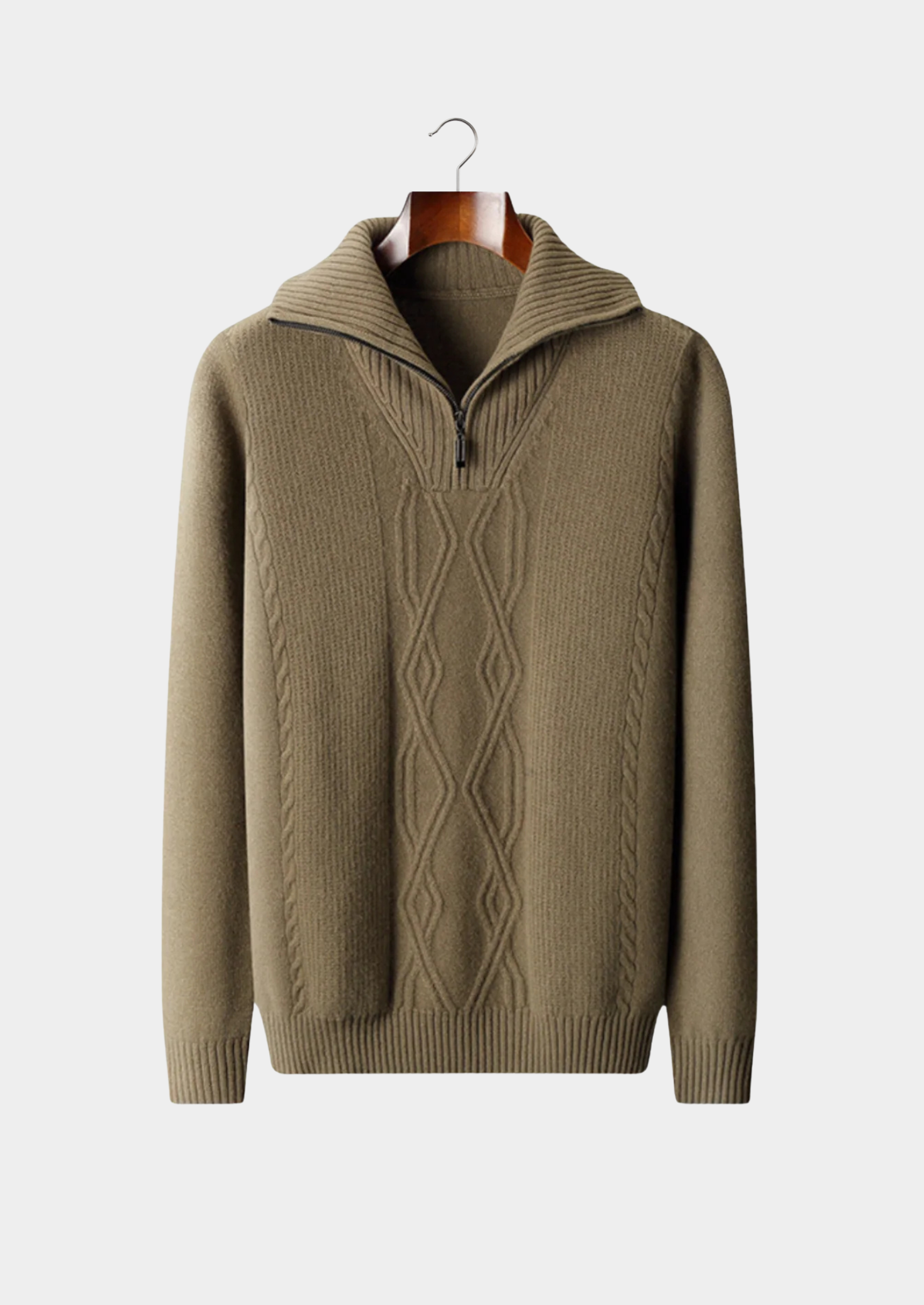 100% Cashmere Quarter Zip Sweater