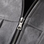 Men's Suede Jacket with Relaxed Fit