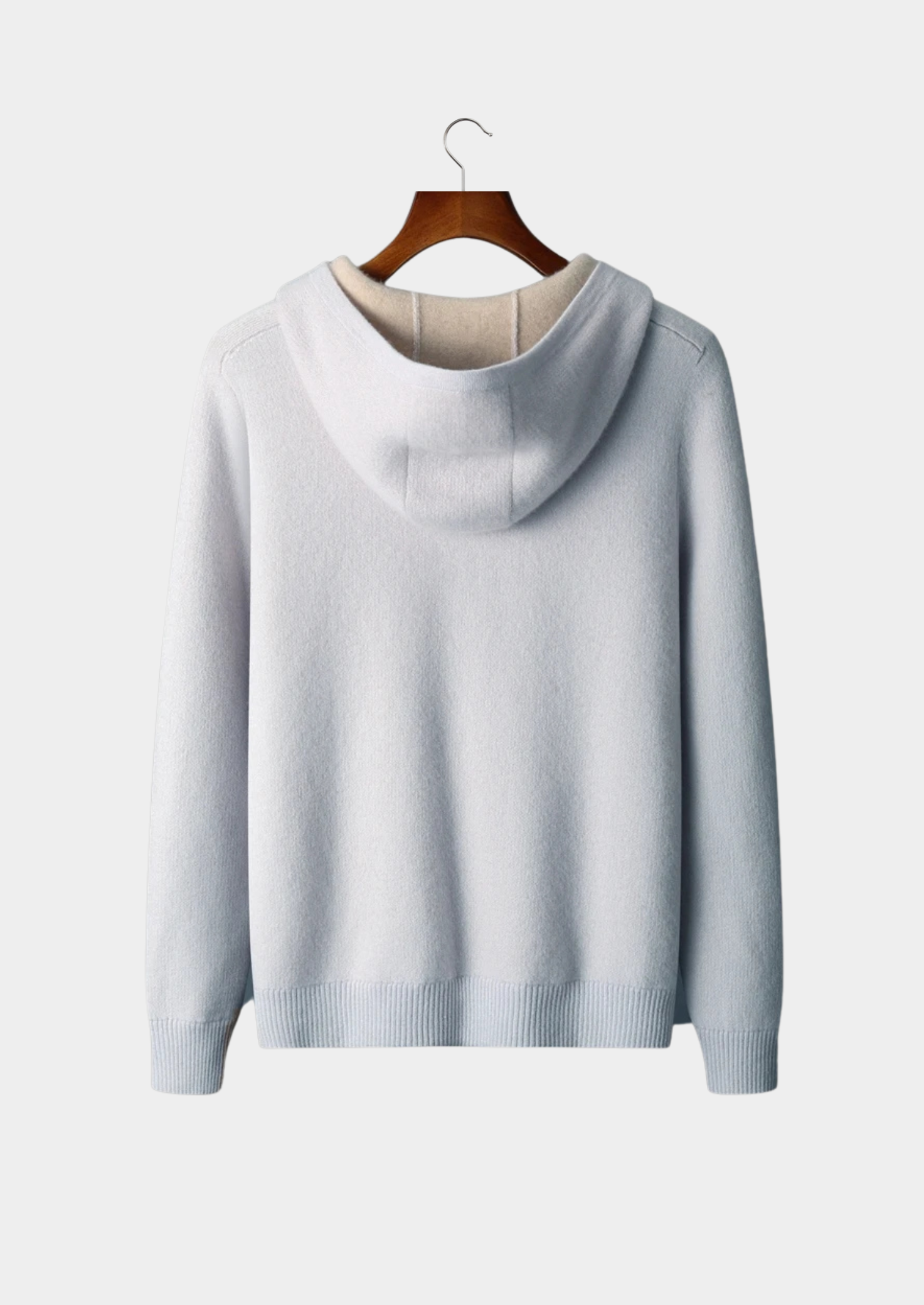 Two-Tone 100% Cashmere Zipper Hoodie