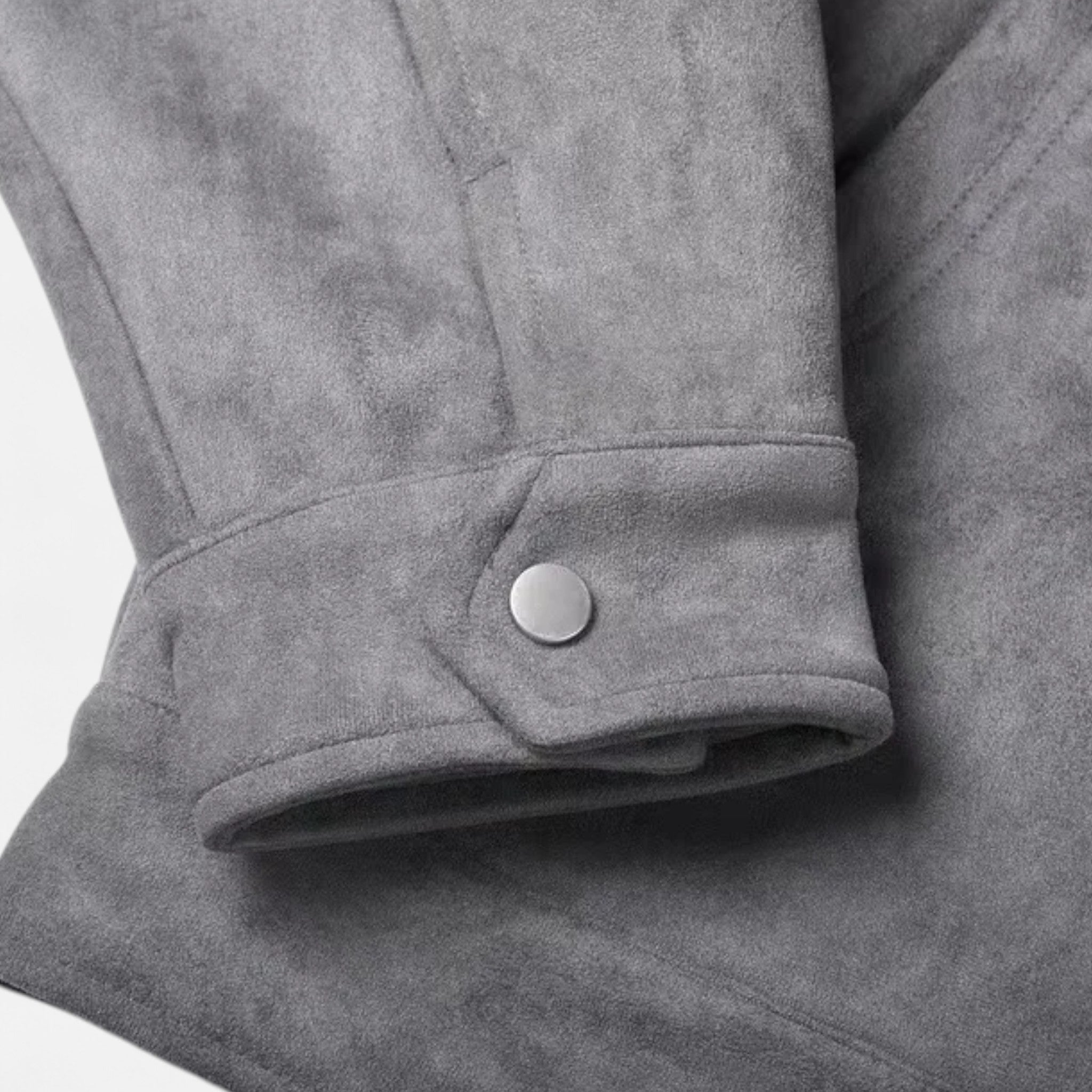 Men's Suede Jacket with Relaxed Fit
