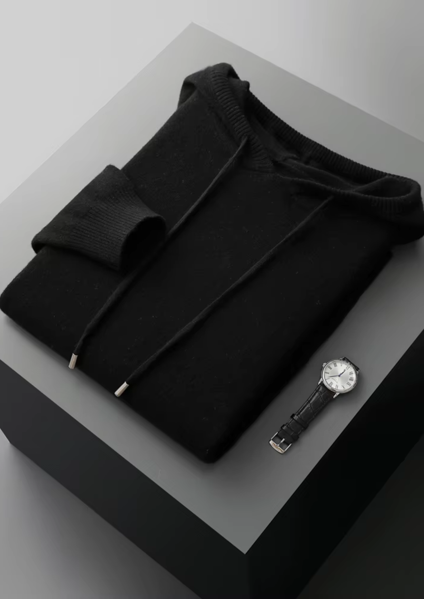 Fine Knit Wool Hoodie