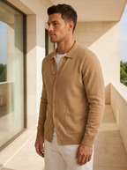 Wool Cardigan Button Front Men