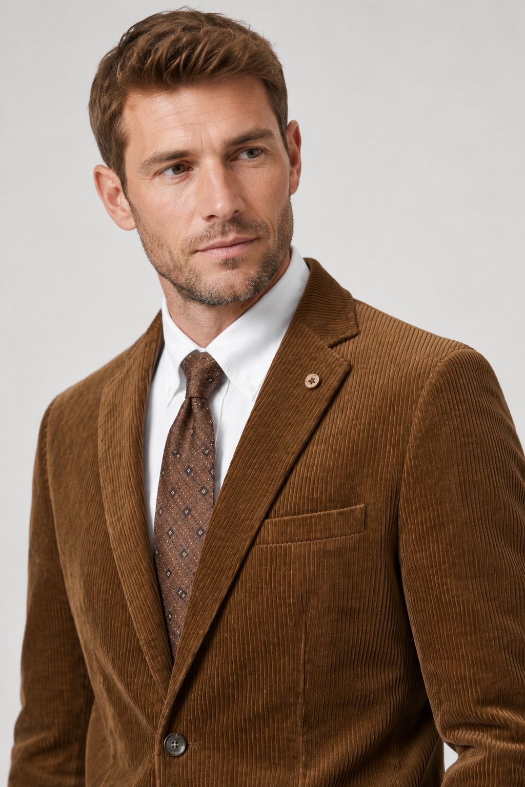 Men's Corduroy Blazer – Classic Tailored Smart Casual Jacket
