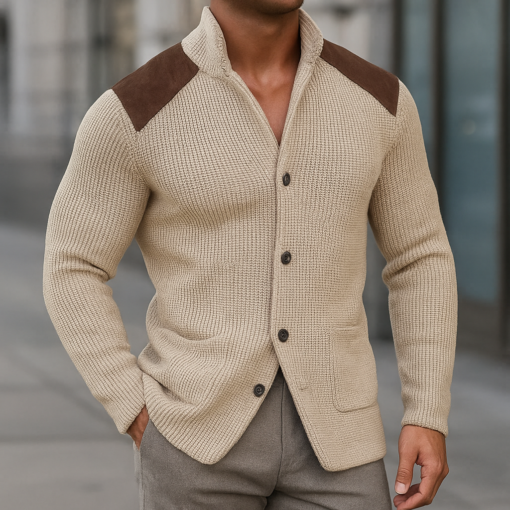 Mens Textured-Knit Blazer