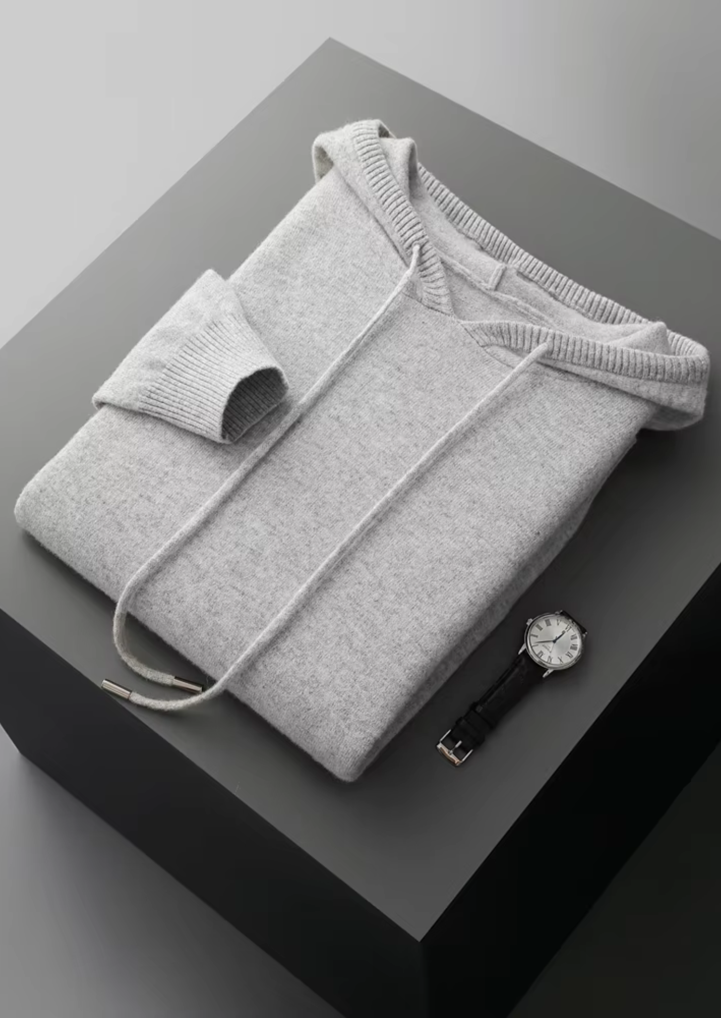Fine Knit Wool Hoodie