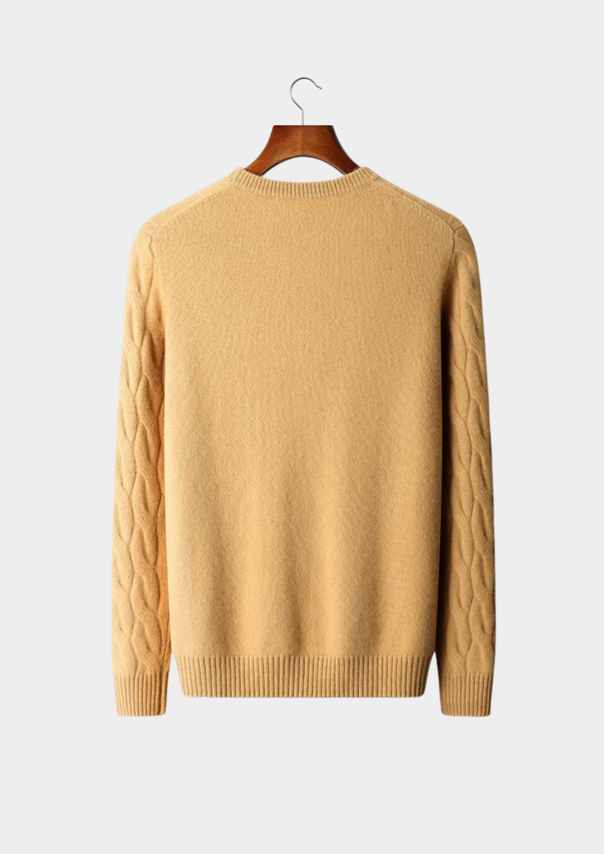 Cable Knit Wool Crewneck