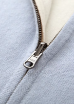 Fine Knit Wool Zip Cardigan