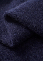 Two-Tone Wool Knit Polo Cardigan