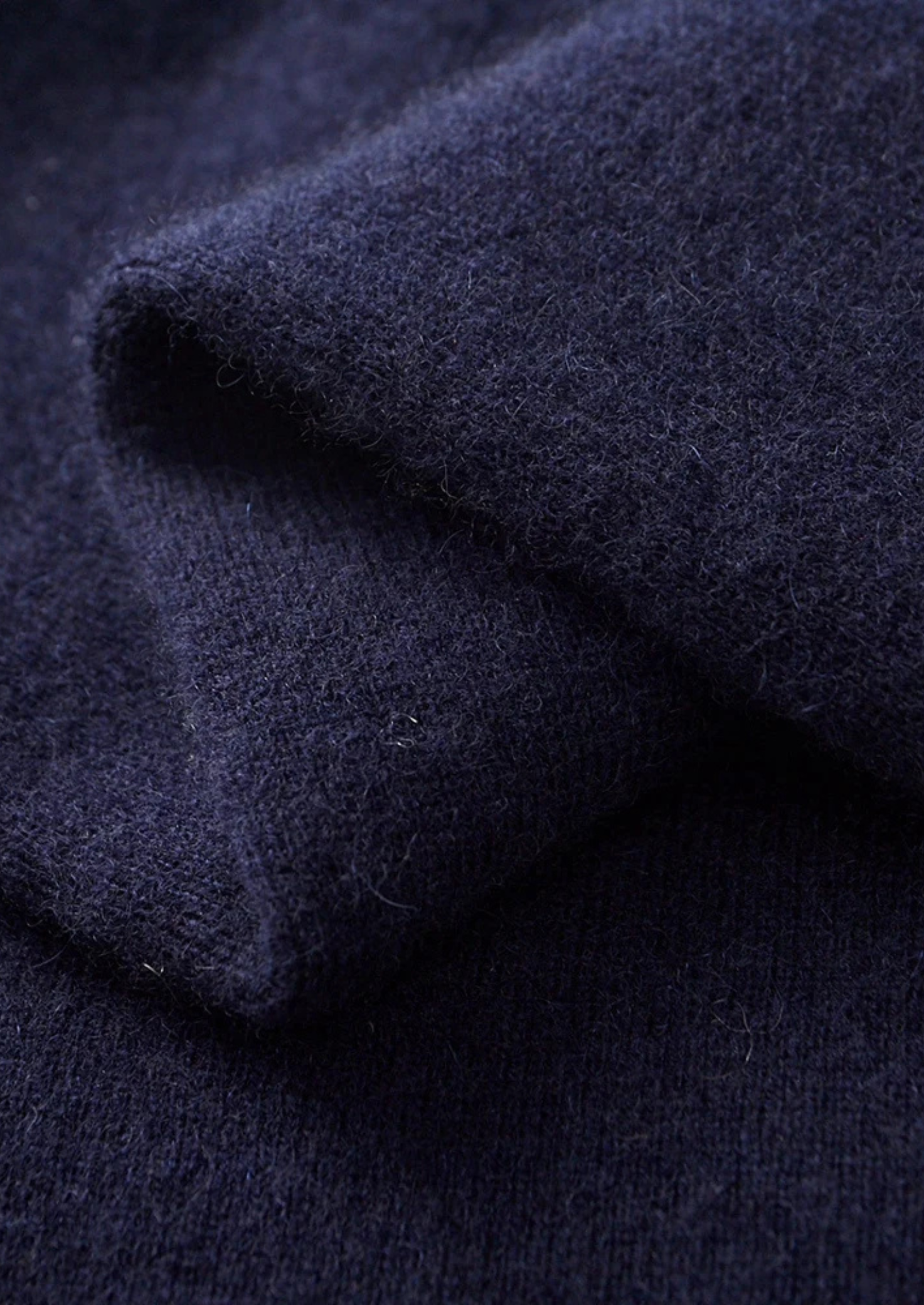 Two-Tone Wool Knit Polo Cardigan