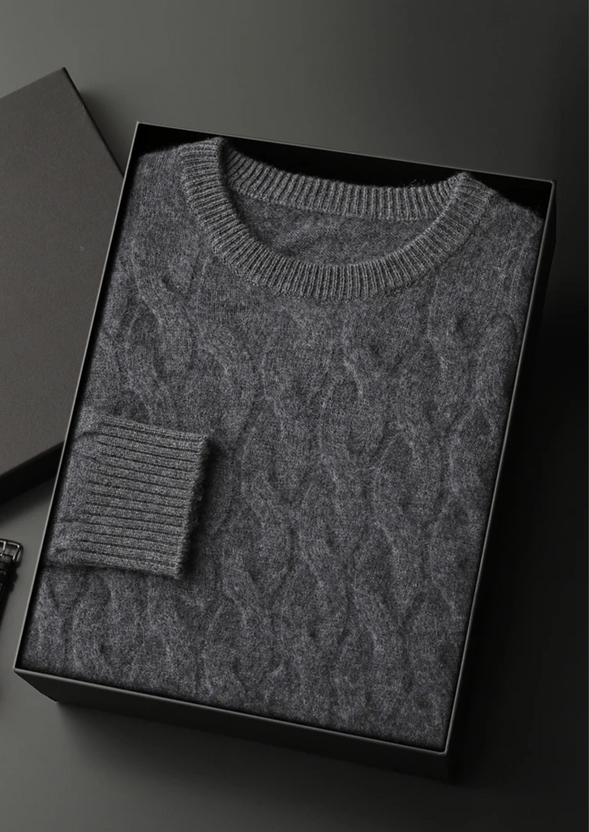 Cable Knit Wool Crewneck