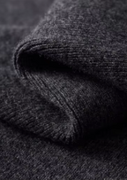 Ribbed Wool Polo Cardigan