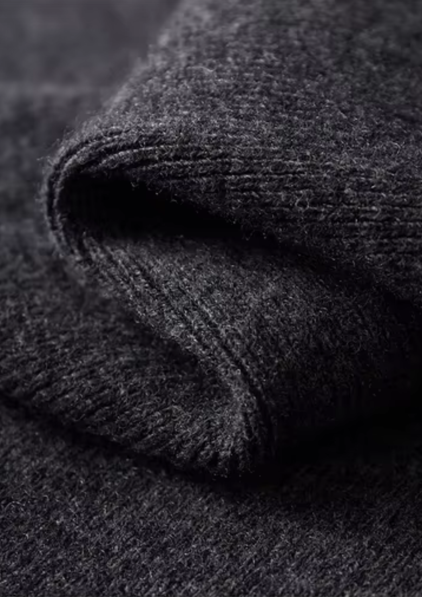 Ribbed Wool Polo Cardigan