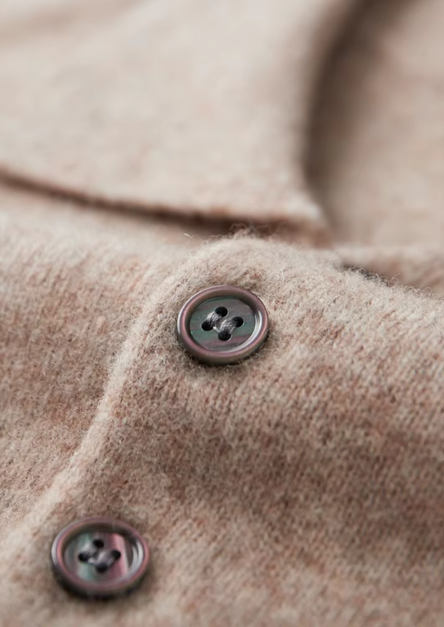 100% Cashmere Crewneck Polo Sweater