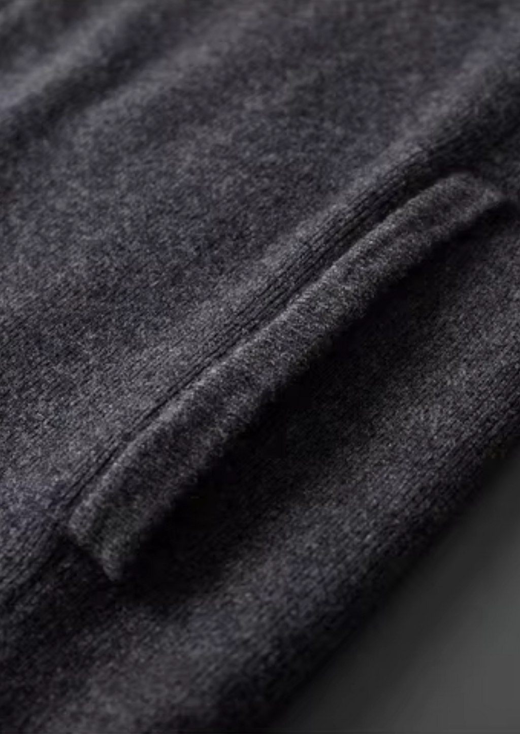 Ribbed Wool Polo Cardigan