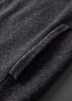 Ribbed Wool Polo Cardigan