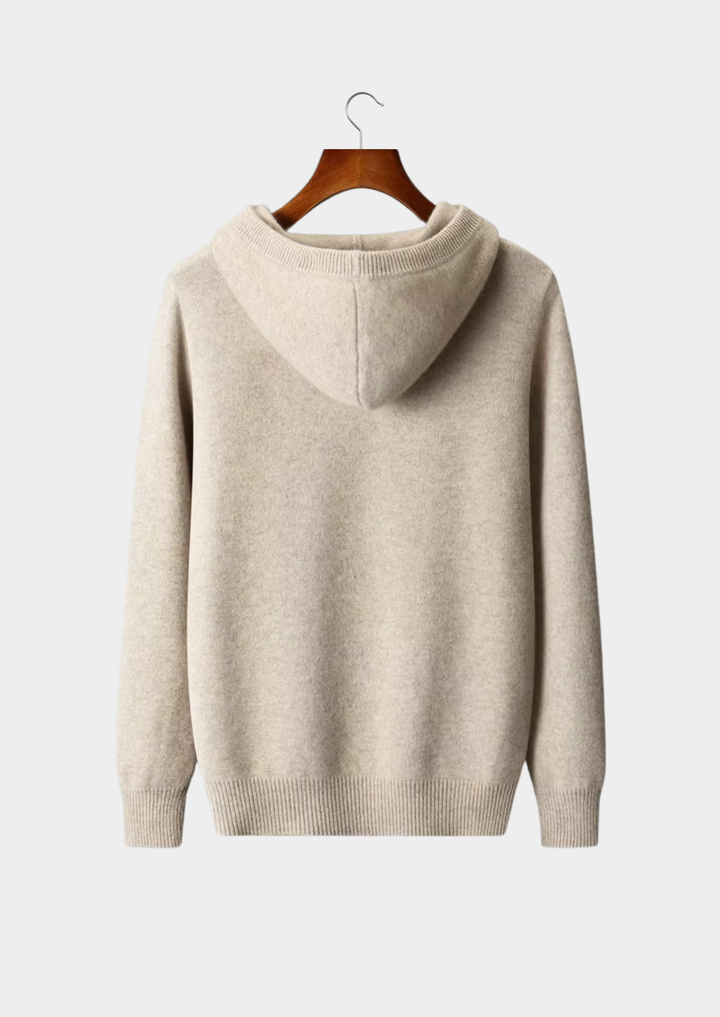 100% Cashmere Button-Up Hoodie