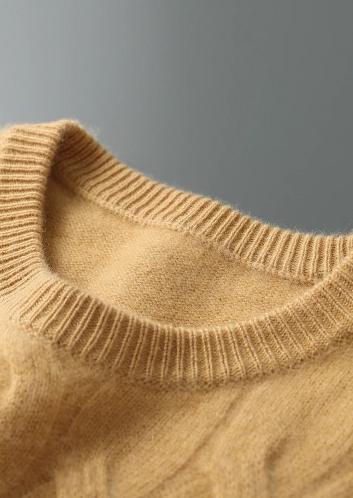 Cable Knit Wool Crewneck