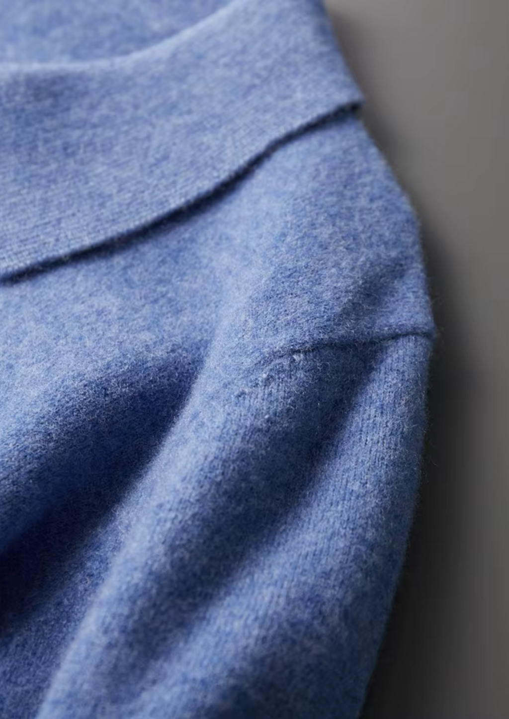 Fine Knit Wool Half Zip Polo