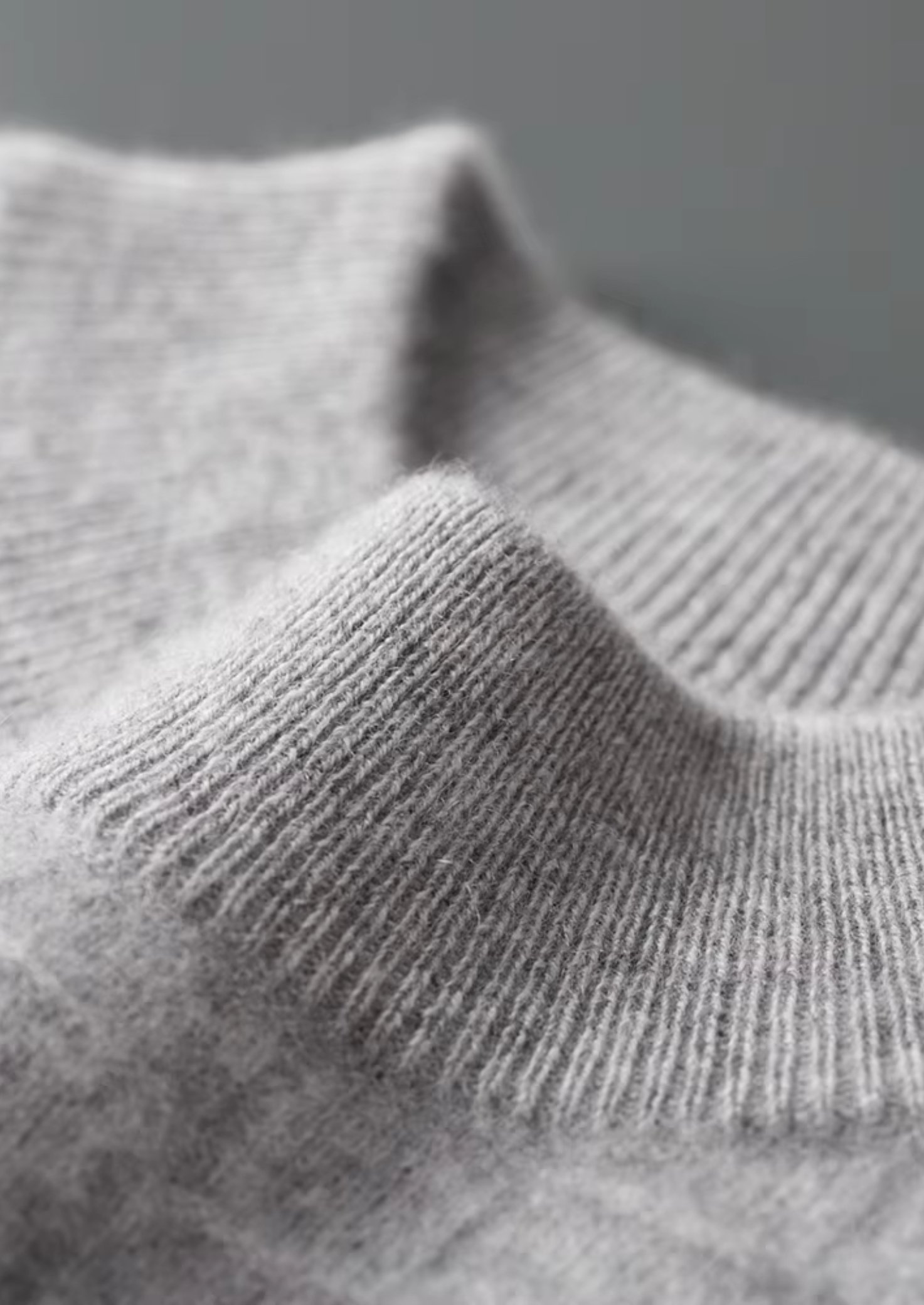 Textured Wool Mock Neck Sweater