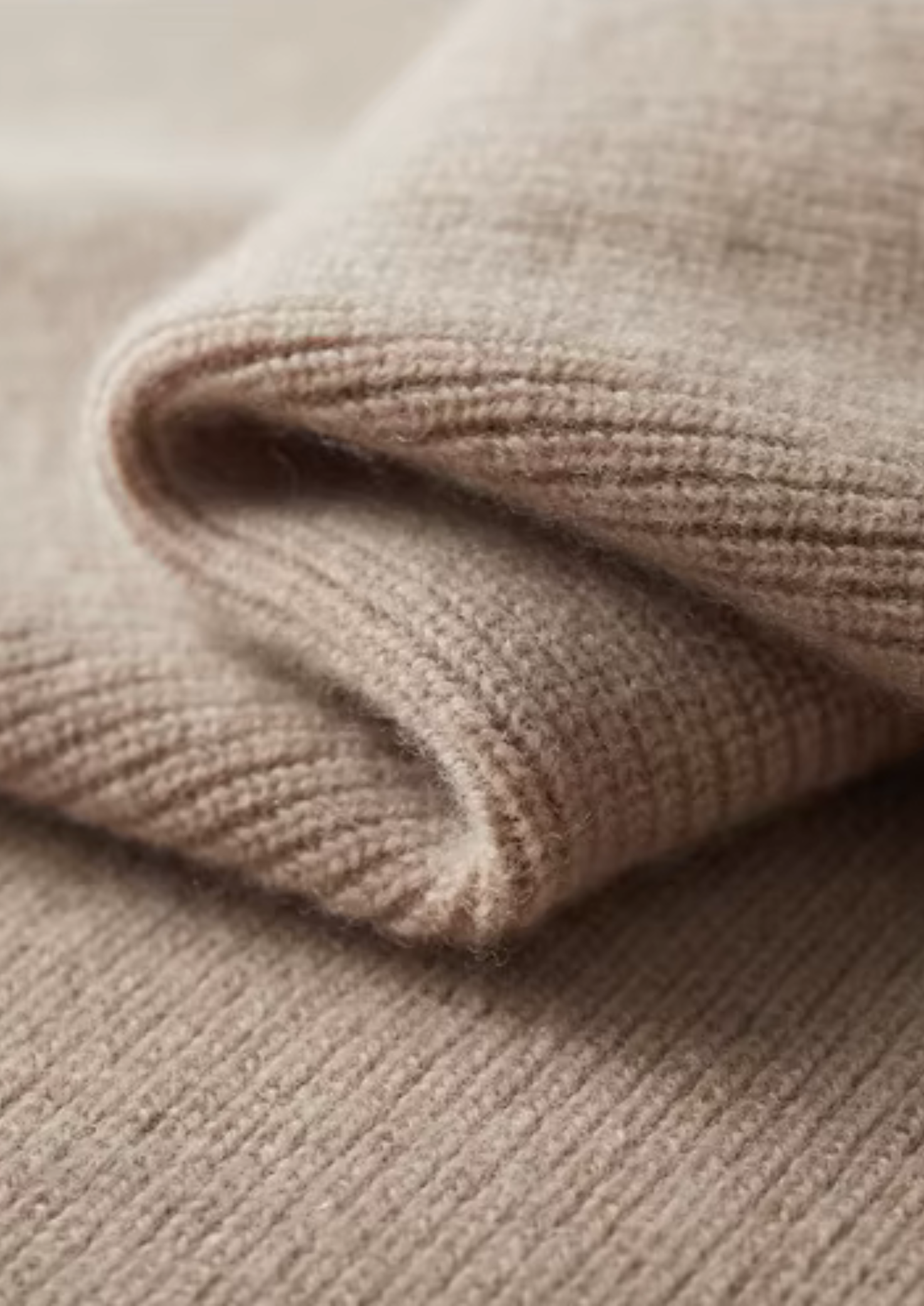 Two-Tone Wool Zipper Sweater Polo