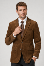 Men's Corduroy Blazer – Classic Tailored Smart Casual Jacket
