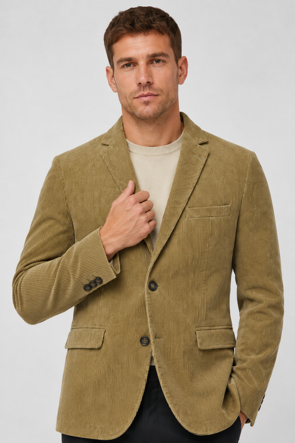 Men's Corduroy Blazer – Classic Tailored Smart Casual Jacket