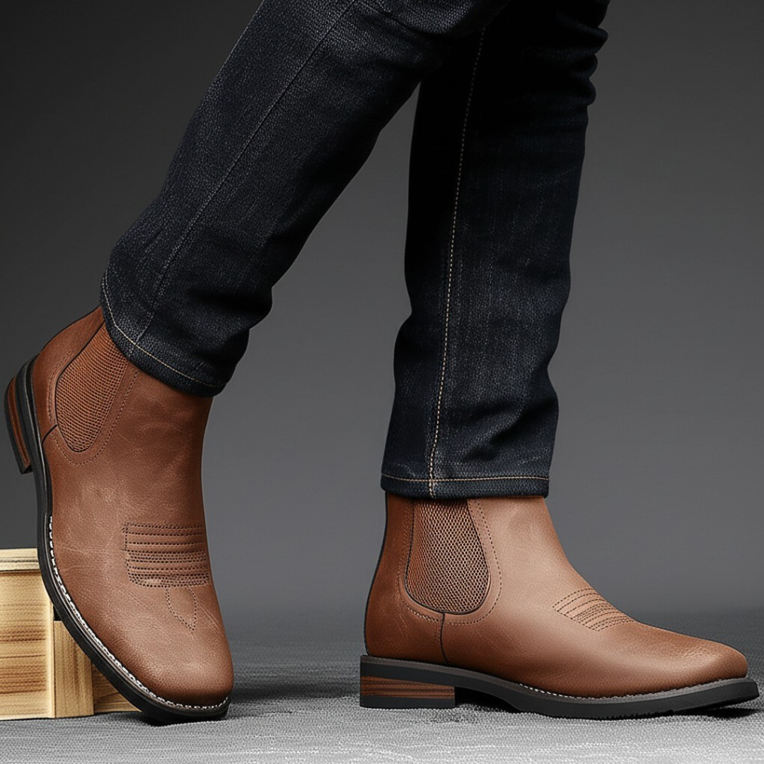 Mens Leather Ankle Boots