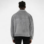 Men's Suede Jacket with Relaxed Fit