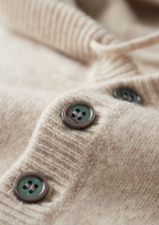 100% Cashmere Button-Up Hoodie