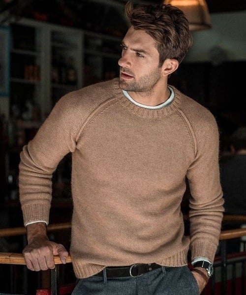 Men's Crew Neck Knit Sweater