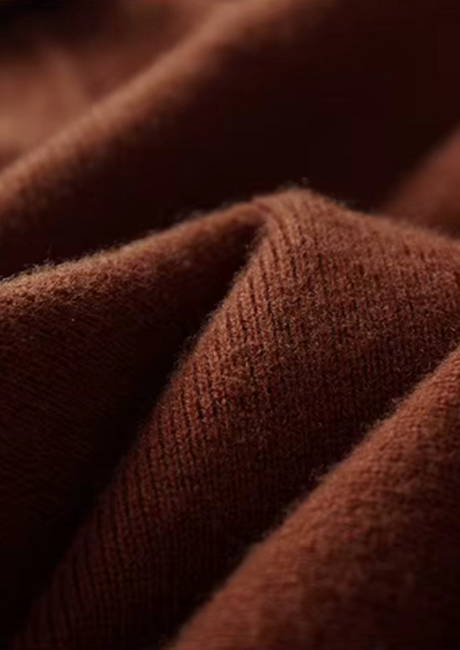 Ribbed Wool Buttonless Polo