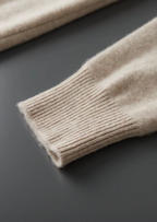 100% Cashmere Button-Up Hoodie