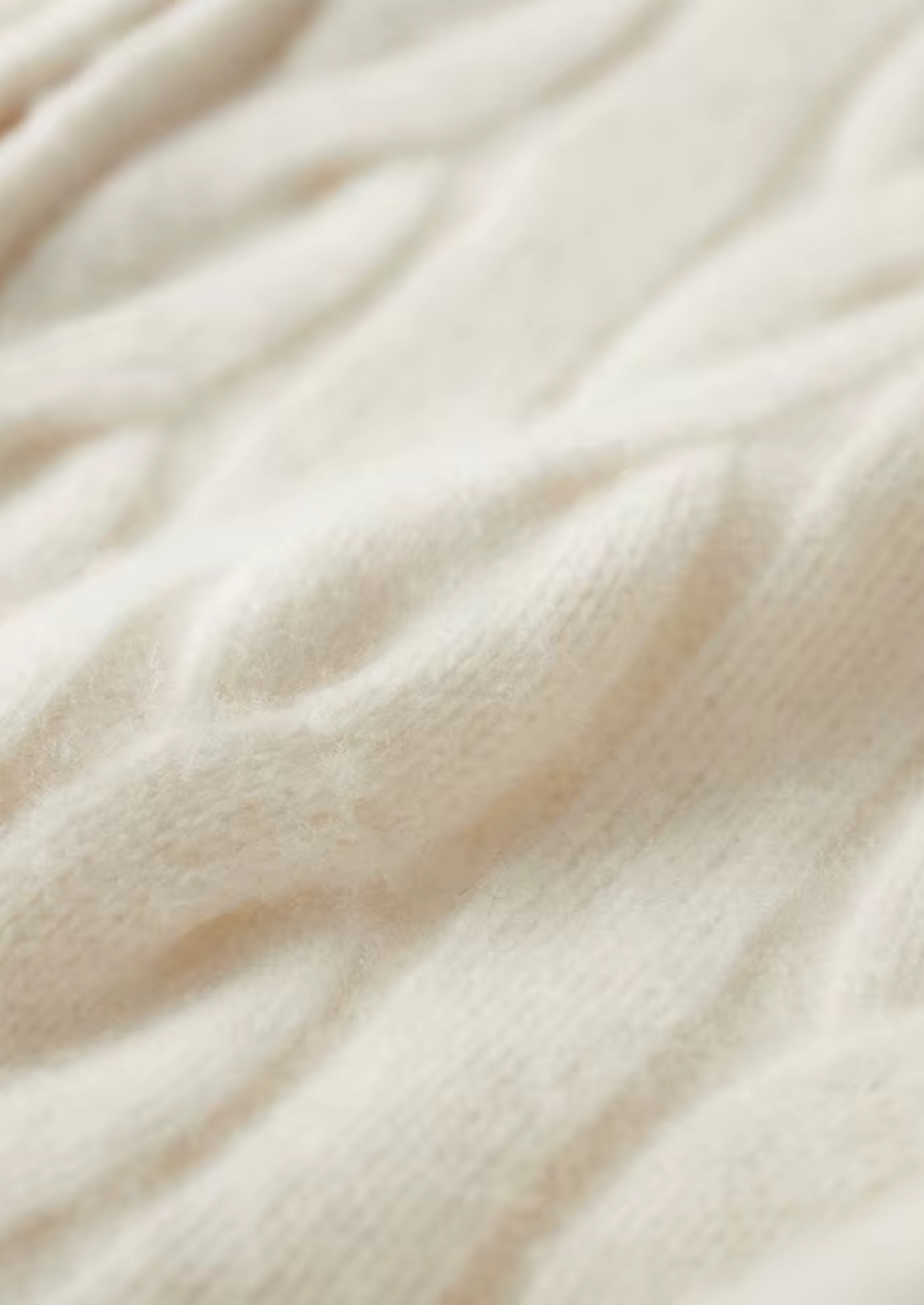 Two-Way Zip Wool Cable Cardigan
