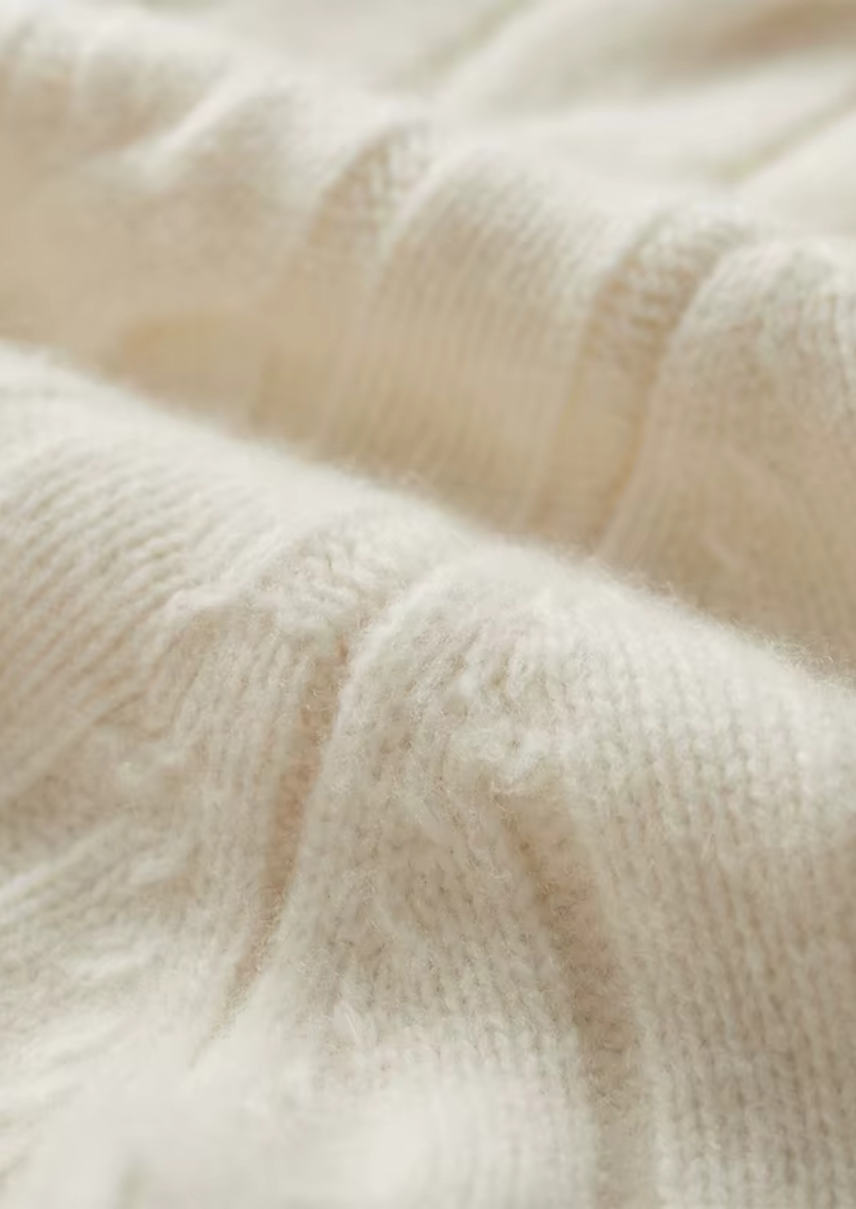 Two-Way Zip Wool Cable Cardigan