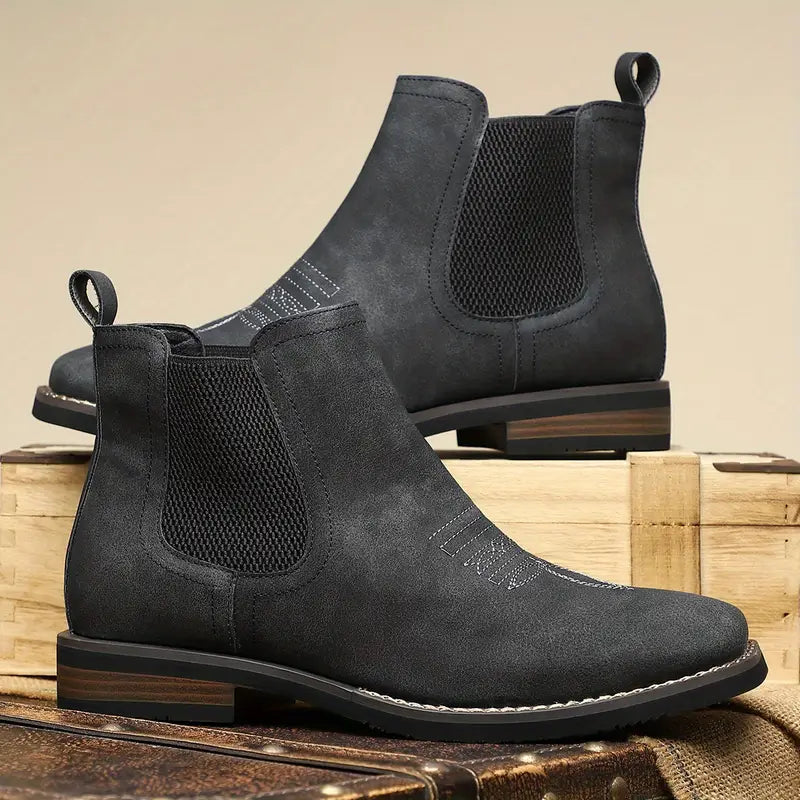 Mens Leather Ankle Boots