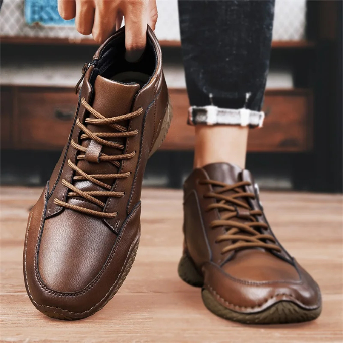 Mens Leather Ankle Boots
