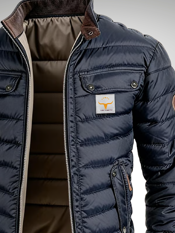 Quilted Jacket with High Collar