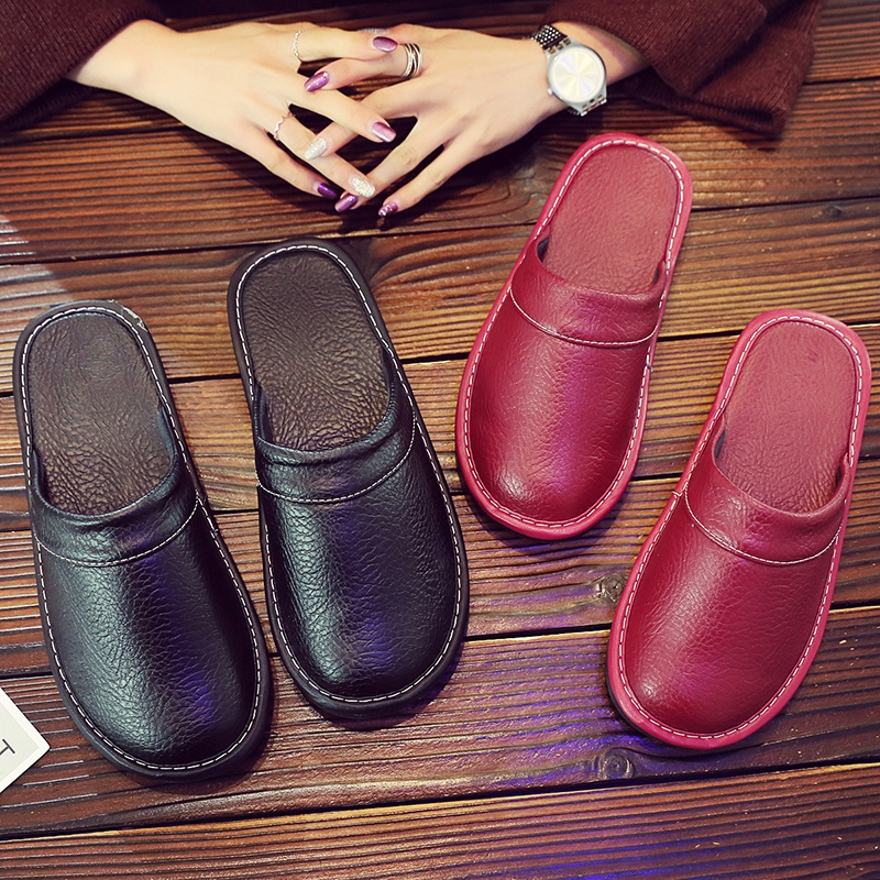 Men's Leather Slippers