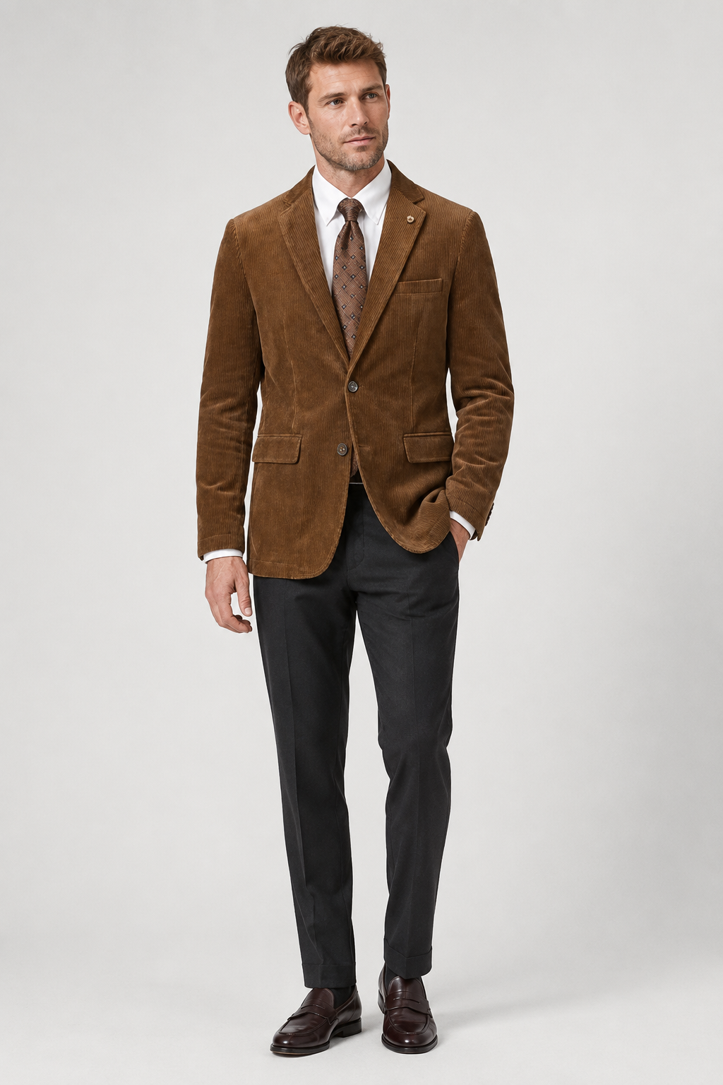 Men's Corduroy Blazer – Classic Tailored Smart Casual Jacket