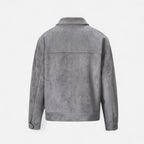 Men's Suede Jacket with Relaxed Fit