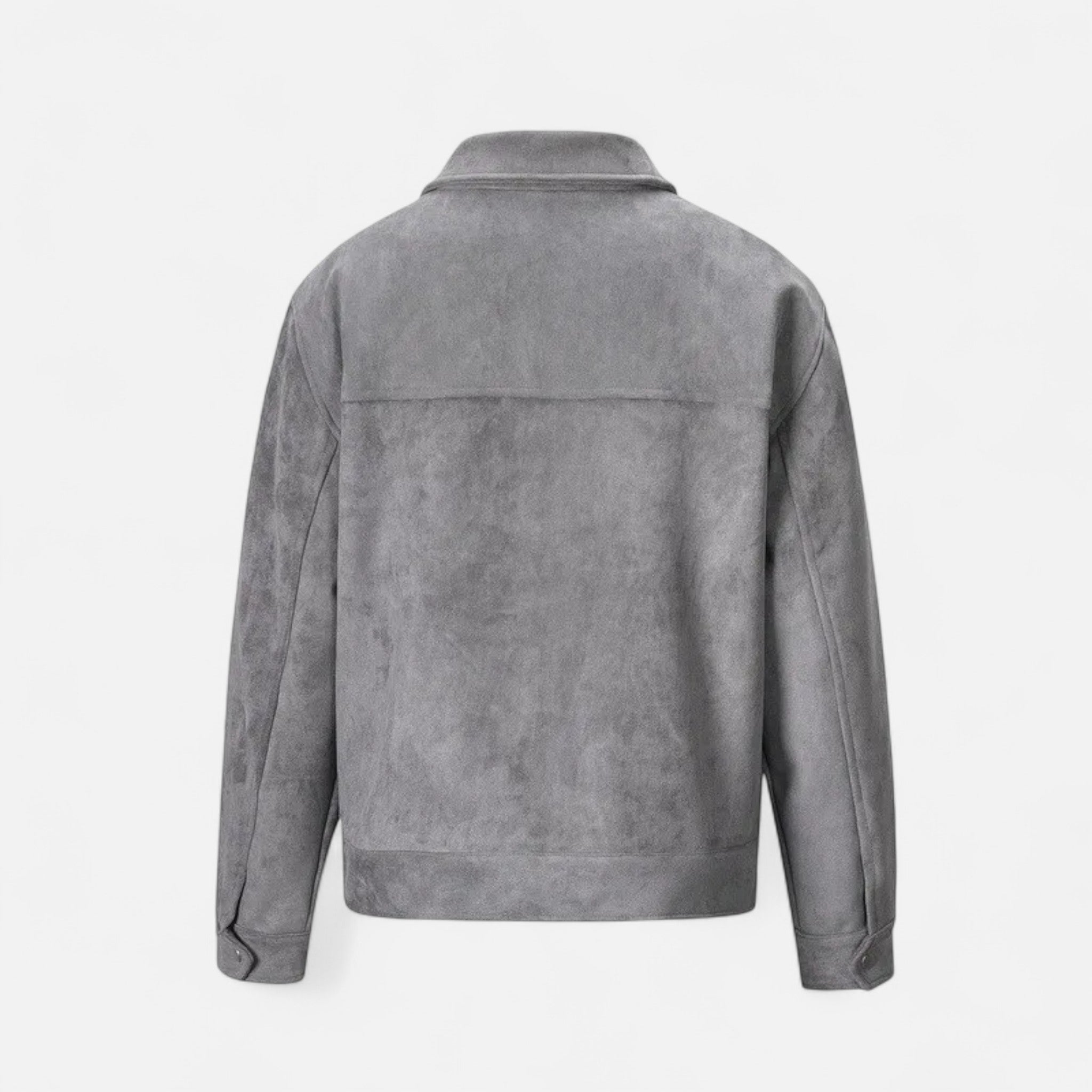 Men's Suede Jacket with Relaxed Fit