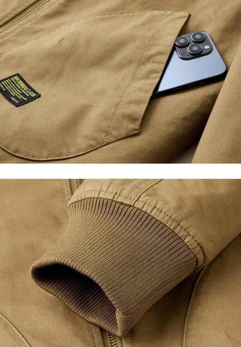 Sherpa-Lined Aviator Jacket.