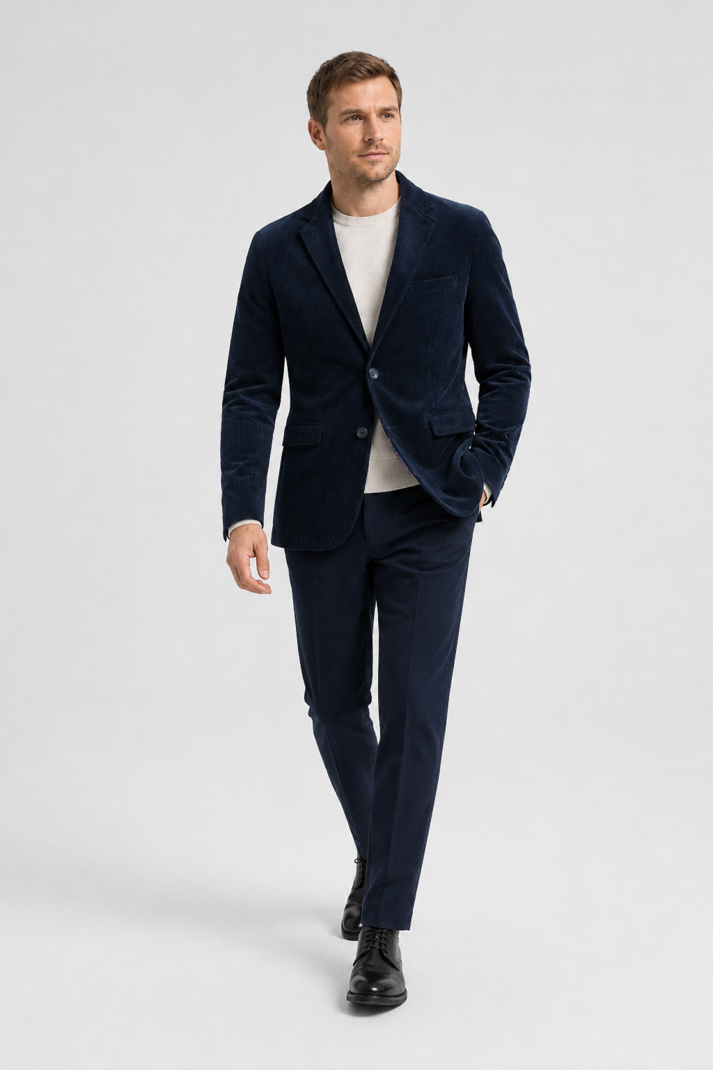 Men's Corduroy Blazer – Classic Tailored Smart Casual Jacket