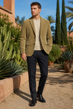 Men's Corduroy Blazer – Classic Tailored Smart Casual Jacket