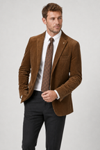 Men's Corduroy Blazer – Classic Tailored Smart Casual Jacket