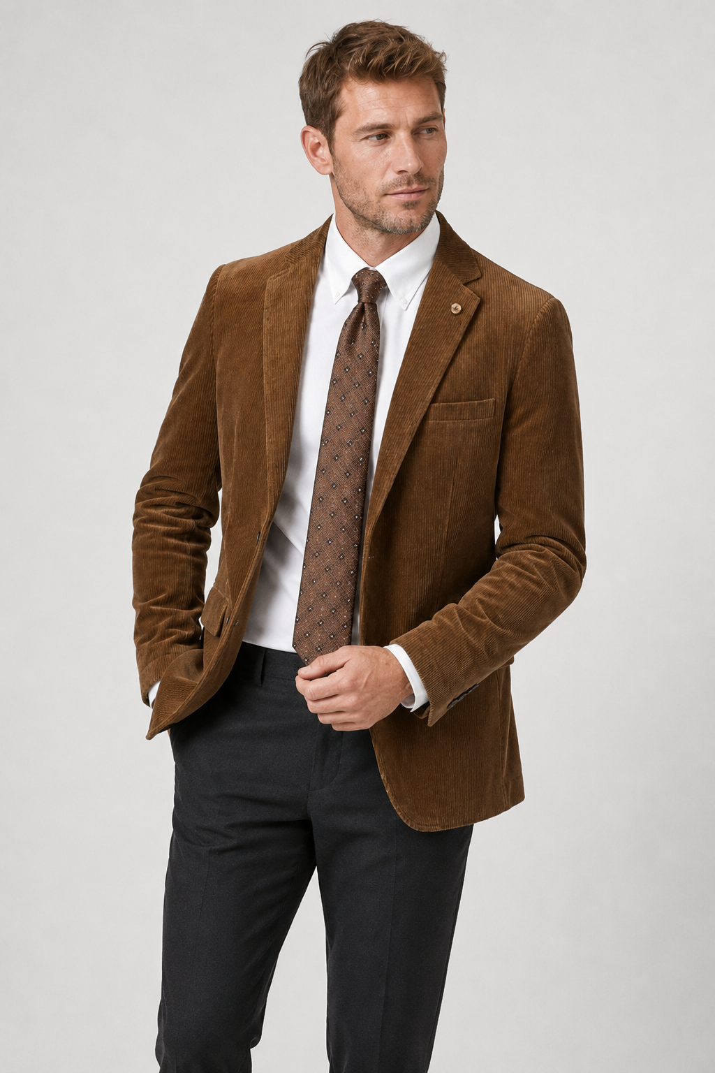 Men's Corduroy Blazer – Classic Tailored Smart Casual Jacket
